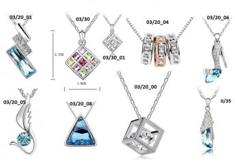 Női nyaklánc „Austrian” kristály medállal