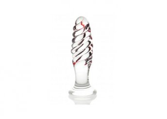 Sexus Glass 12 cm-es üveg anál izgató fehér színben