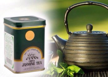 Dr.Chen eredeti kínai zöld tea jázminnal, fém dobozban