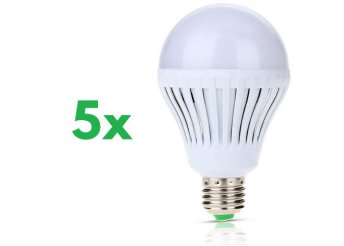 5 darabos 9 W-os gömb LED-izzó csomag