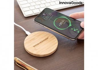 Bambusz vezeték nélküli töltő InnovaGoods