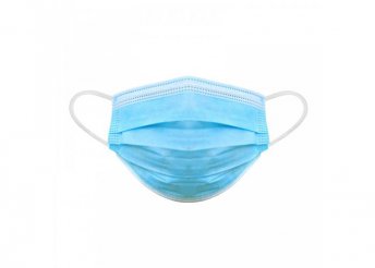 10 db / csomag 3 rétegű -kék- egészségügyi maszk