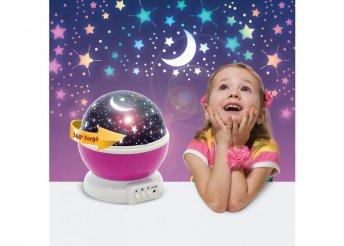 LED csillagos égbolt mini projektor - pink