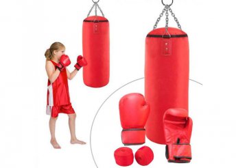Junior box szett piros 10-es kesztyűvel