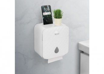 WC-papír tartó szekrény - fehér - 205 x 125 x 220 mm