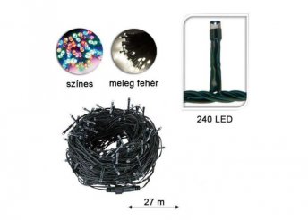 240 LED-es karácsonyi fényfüzér, 8 mozgó beállítással