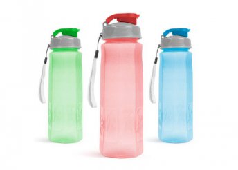 Sport kulacs - műanyag, átlátszó - 800 ml - 3 színben