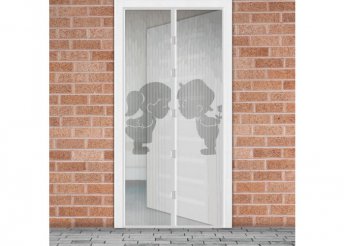 Szúnyogháló függöny ajtóra - fiú és lány