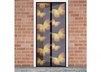 Szúnyogháló függöny ajtóra - pillangós