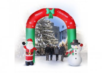 Felfújható karácsonyi kapu - 240 cm - IP44 - 9 LED - hálózati