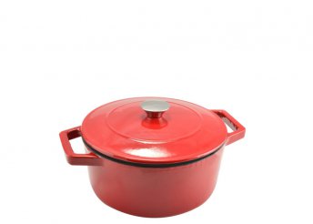 Perfect Home Zománcozott öntöttvas lábas 24 cm 4 literes piros
