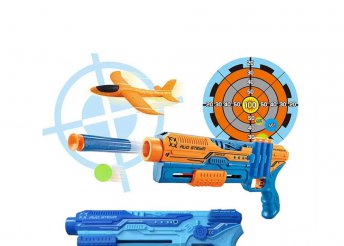 Játékfegyver kiegészítőkkel, több típusban